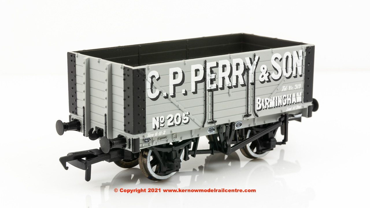 37-117 Bachmann 7 Plank Fixed End Open Wagon number 205 - C. P. Perry Birmingham